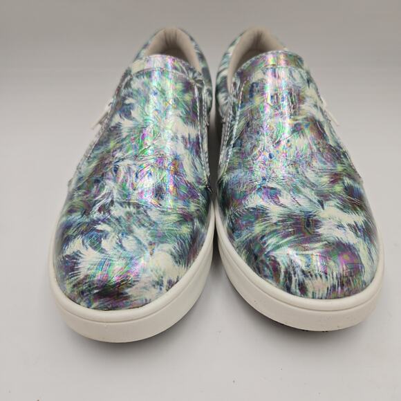 Spring Step Women's 7.5M Whispie Colorful Metallic Blue Slip-On Side Zip Sneaker - Picture 2 of 8